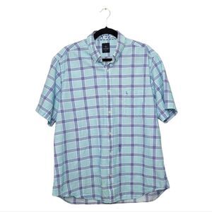 Tailor Byrd Men's Mint Green Plaid Shirt Size XL